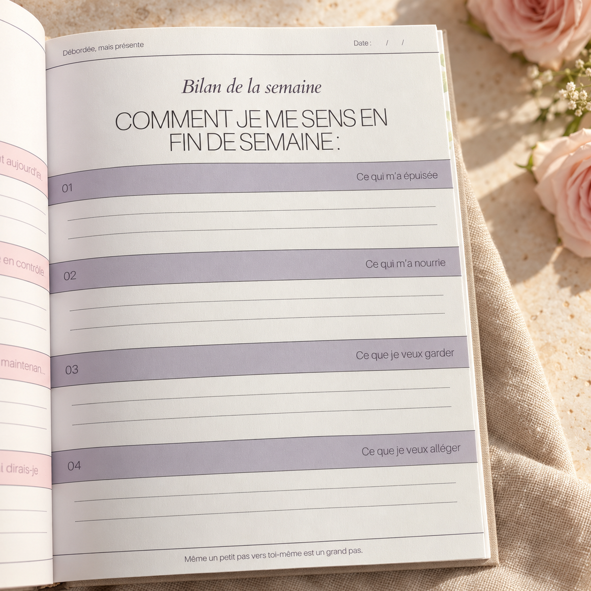 Journal de gratitude « Débordée, mais présente »